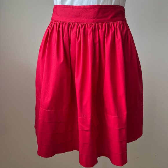 Banana Republic Dresses & Skirts - Banana Republic Women's Gathered Pleated Red Tiered Skirt *  knee-length Sz 6